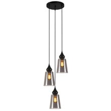 Jerez Tapered Cylinder Glass 3 Light Cluster Pendant